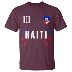 Haiti Soccer Sports Graphic Number 10 Jersey Style T Shirt Proud Haitian Football Fans Game Day Pride