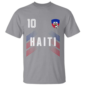 Haiti Soccer Sports Graphic Number 10 Jersey Style T Shirt Proud Haitian Football Fans Game Day Pride
