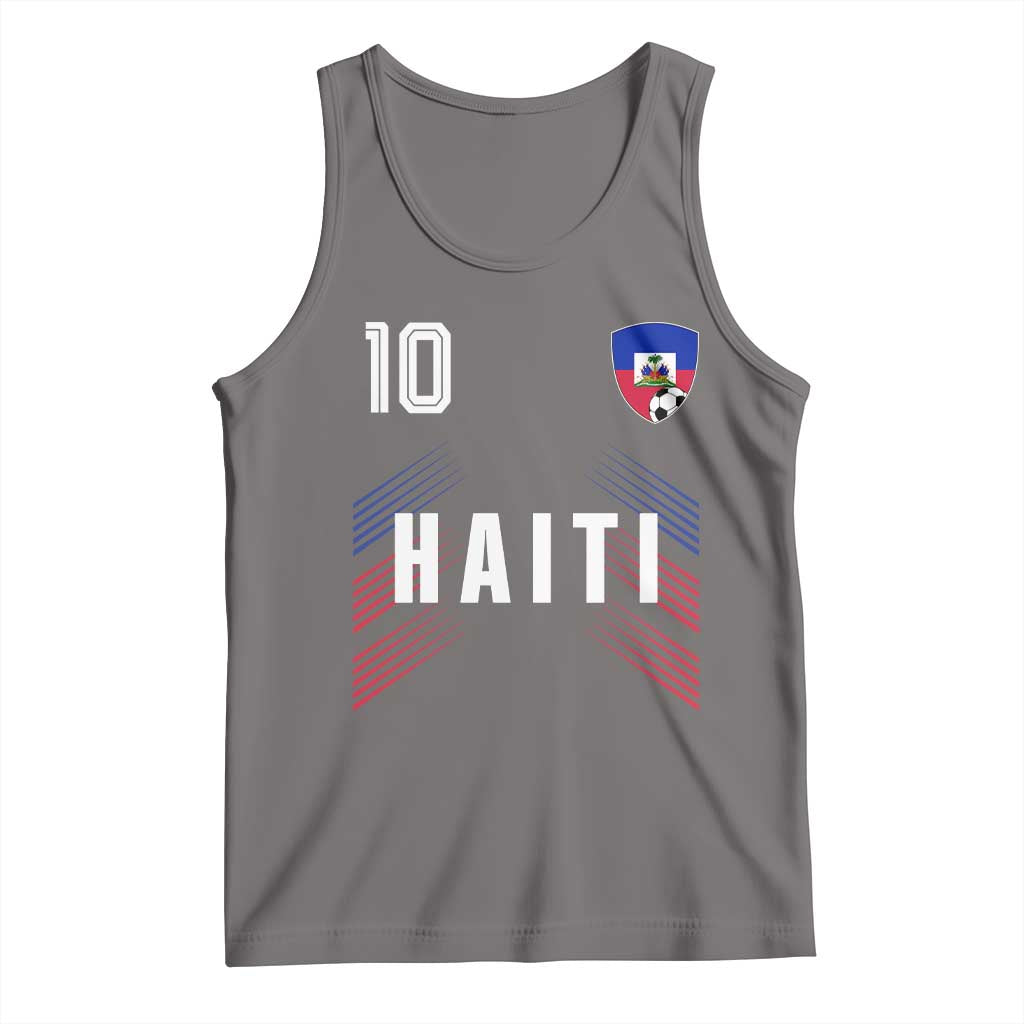 Haiti Soccer Sports Graphic Number 10 Jersey Style Tank Top Proud Haitian Football Fans Game Day Pride