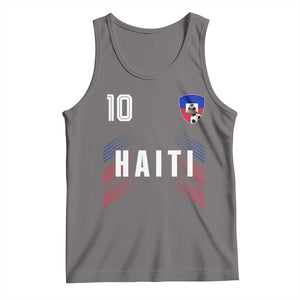 Haiti Soccer Sports Graphic Number 10 Jersey Style Tank Top Proud Haitian Football Fans Game Day Pride