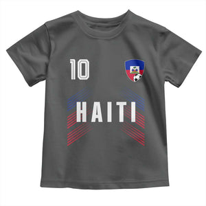 Haiti Soccer Sports Graphic Number 10 Jersey Style Toddler T Shirt Proud Haitian Football Fans Game Day Pride