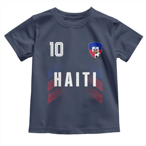Haiti Soccer Sports Graphic Number 10 Jersey Style Toddler T Shirt Proud Haitian Football Fans Game Day Pride