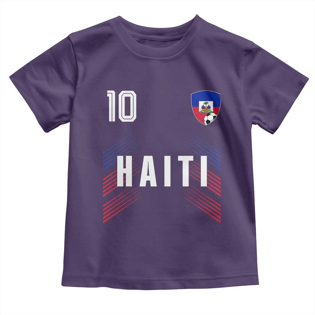 Haiti Soccer Sports Graphic Number 10 Jersey Style Toddler T Shirt Proud Haitian Football Fans Game Day Pride