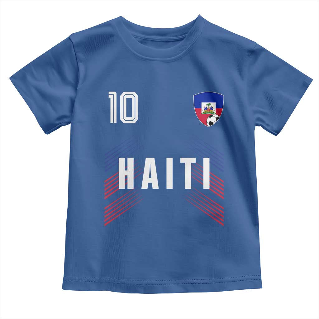 Haiti Soccer Sports Graphic Number 10 Jersey Style Toddler T Shirt Proud Haitian Football Fans Game Day Pride