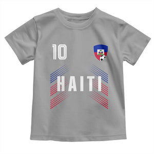 Haiti Soccer Sports Graphic Number 10 Jersey Style Toddler T Shirt Proud Haitian Football Fans Game Day Pride