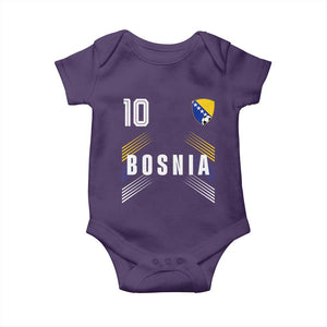 Bosnia Herzegovina Soccer Sports Graphic Number 10 Jersey Style Baby Onesie Proud Bosnian Football Fans Game Day Pride