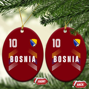 Bosnia Herzegovina Soccer Sports Graphic Number 10 Jersey Style Ceramic Ornament Proud Bosnian Football Fans Game Day Pride