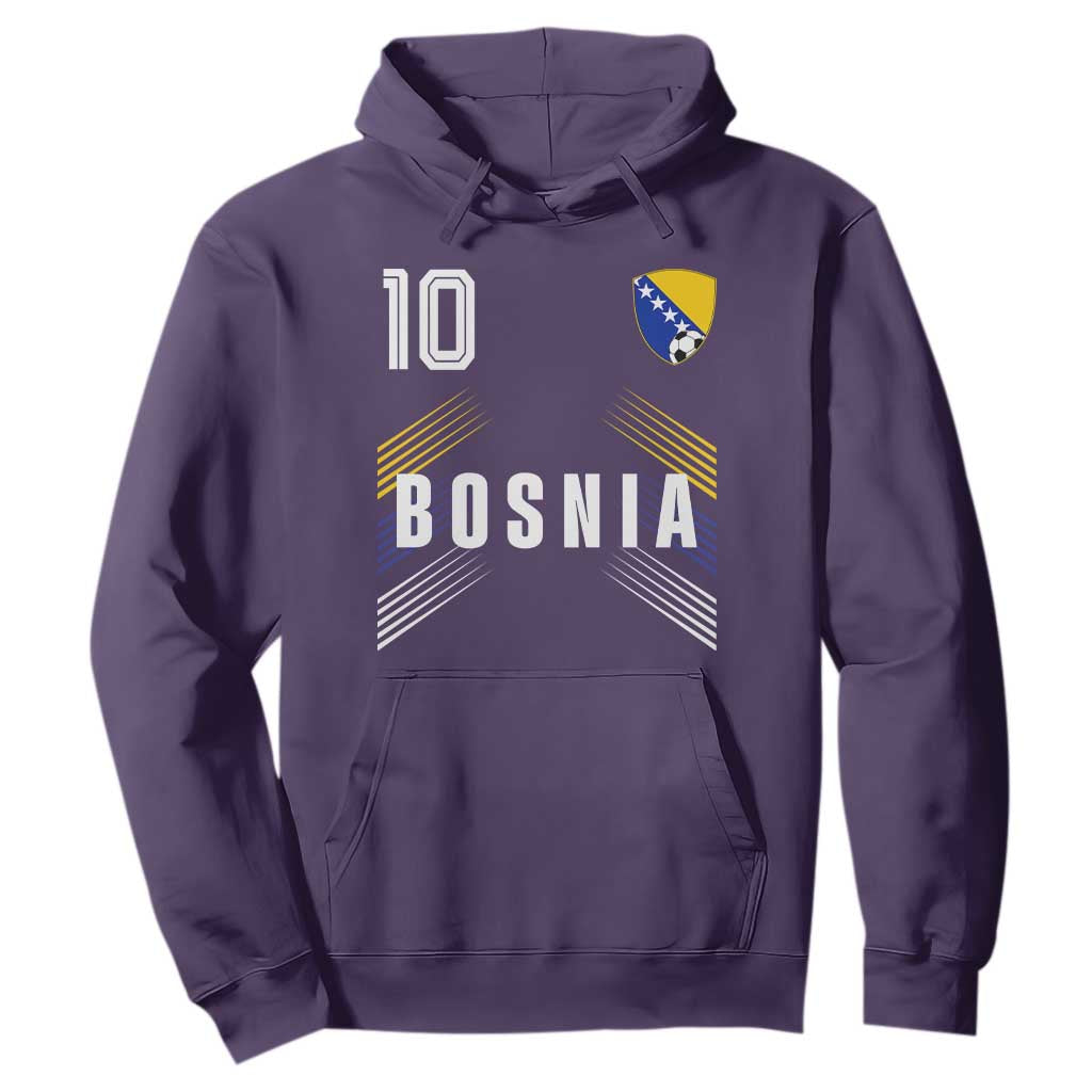Bosnia Herzegovina Soccer Sports Graphic Number 10 Jersey Style Hoodie Proud Bosnian Football Fans Game Day Pride