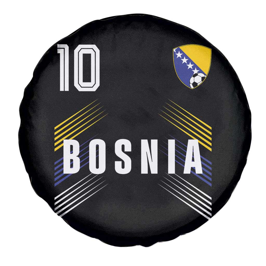 Bosnia Herzegovina Soccer Sports Graphic Number 10 Jersey Style Spare Tire Cover Proud Bosnian Football Fans Game Day Pride