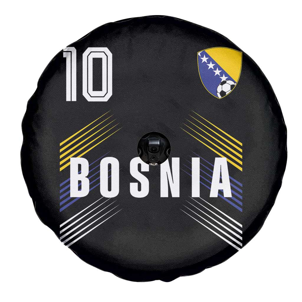 Bosnia Herzegovina Soccer Sports Graphic Number 10 Jersey Style Spare Tire Cover Proud Bosnian Football Fans Game Day Pride