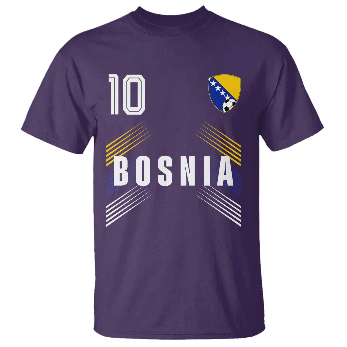 Bosnia Herzegovina Soccer Sports Graphic Number 10 Jersey Style T Shirt Proud Bosnian Football Fans Game Day Pride