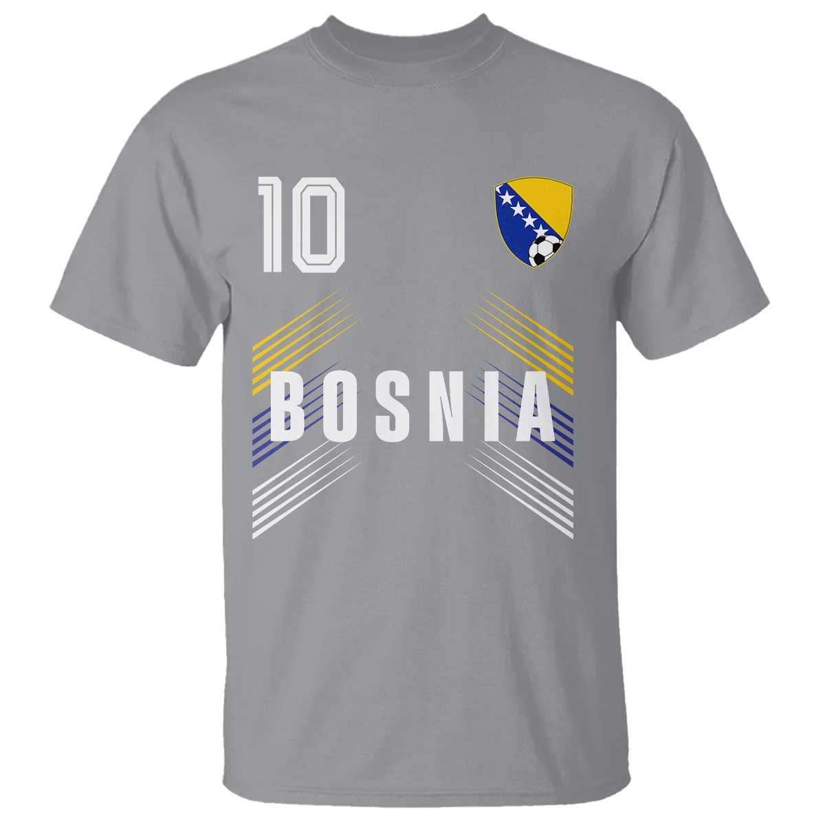 Bosnia Herzegovina Soccer Sports Graphic Number 10 Jersey Style T Shirt Proud Bosnian Football Fans Game Day Pride