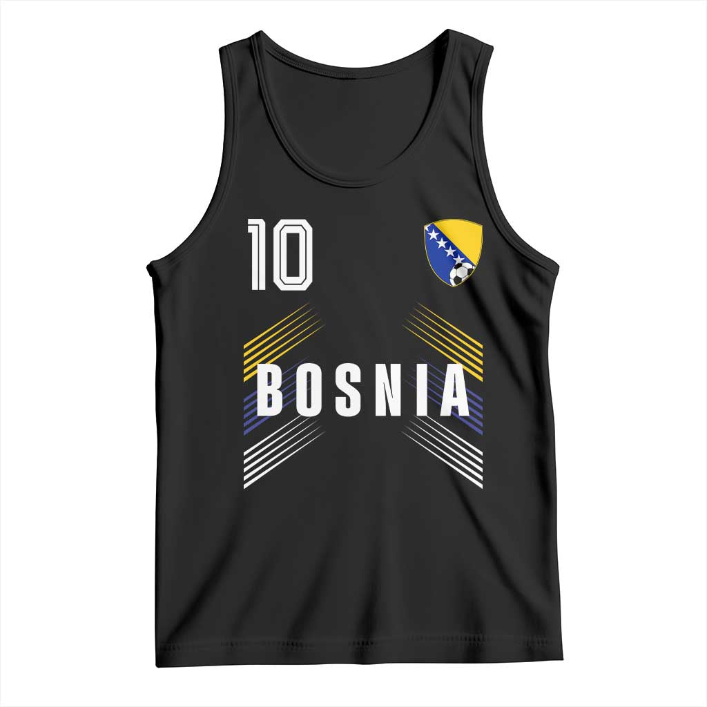 Bosnia Herzegovina Soccer Sports Graphic Number 10 Jersey Style Tank Top Proud Bosnian Football Fans Game Day Pride