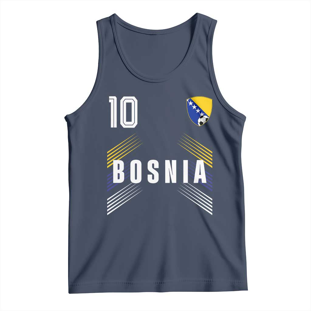 Bosnia Herzegovina Soccer Sports Graphic Number 10 Jersey Style Tank Top Proud Bosnian Football Fans Game Day Pride