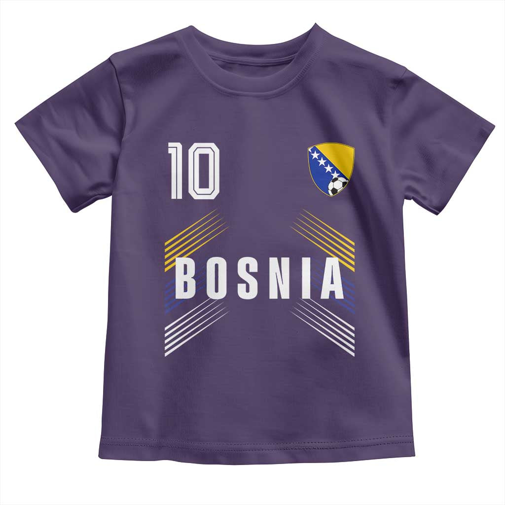 Bosnia Herzegovina Soccer Sports Graphic Number 10 Jersey Style Toddler T Shirt Proud Bosnian Football Fans Game Day Pride