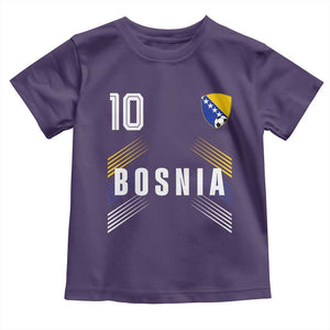 Bosnia Herzegovina Soccer Sports Graphic Number 10 Jersey Style Toddler T Shirt Proud Bosnian Football Fans Game Day Pride