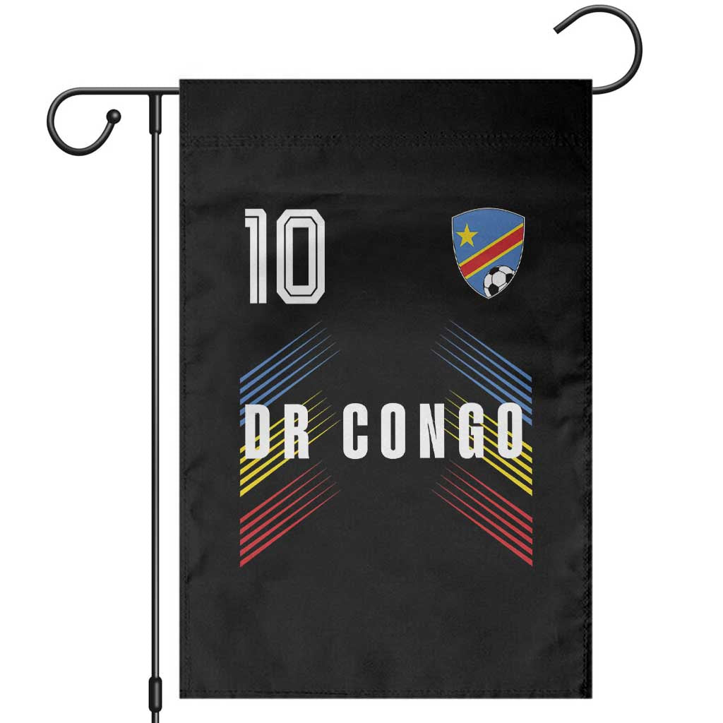 DR Congo Soccer Sports Graphic Number 10 Jersey Style Garden Flag Proud Congolese Football Fans Game Day Pride