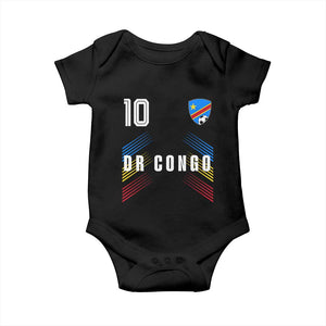 DR Congo Soccer Sports Graphic Number 10 Jersey Style Baby Onesie Proud Congolese Football Fans Game Day Pride