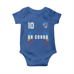 DR Congo Soccer Sports Graphic Number 10 Jersey Style Baby Onesie Proud Congolese Football Fans Game Day Pride
