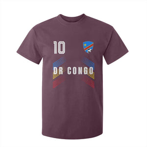 DR Congo Soccer Sports Graphic Number 10 Jersey Style T Shirt For Kid Proud Congolese Football Fans Game Day Pride