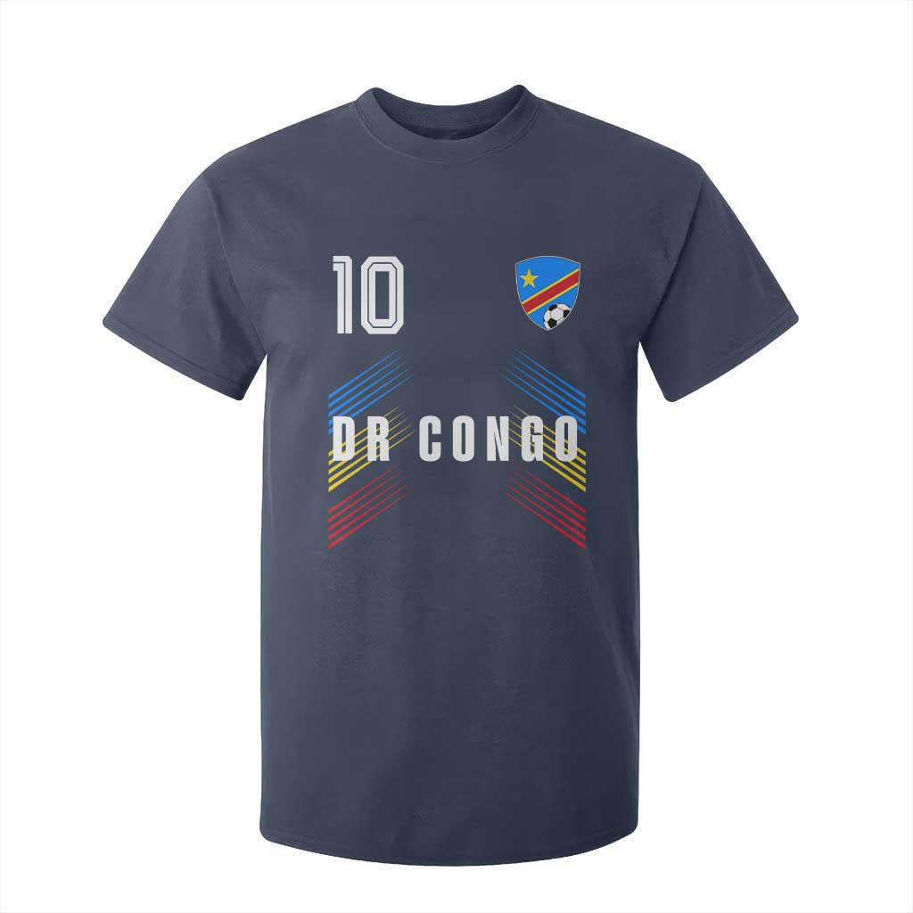 DR Congo Soccer Sports Graphic Number 10 Jersey Style T Shirt For Kid Proud Congolese Football Fans Game Day Pride