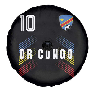DR Congo Soccer Sports Graphic Number 10 Jersey Style Spare Tire Cover Proud Congolese Football Fans Game Day Pride