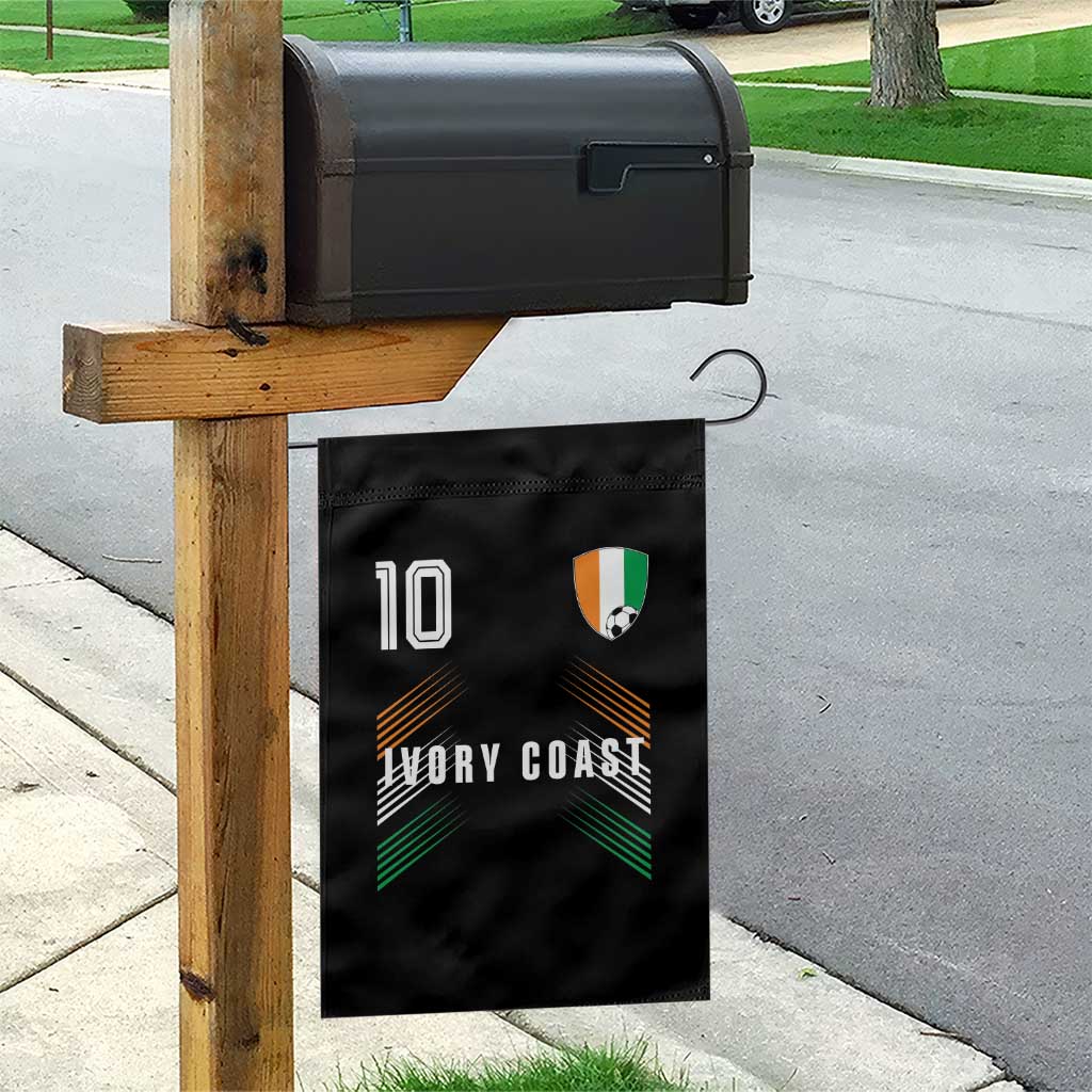 Ivory Coast Soccer Sports Graphic Number 10 Jersey Style Garden Flag Proud Ivorian Cote d'Ivoire Football Fans Game Day Pride