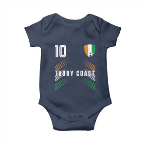 Ivory Coast Soccer Sports Graphic Number 10 Jersey Style Baby Onesie Proud Ivorian Cote d'Ivoire Football Fans Game Day Pride