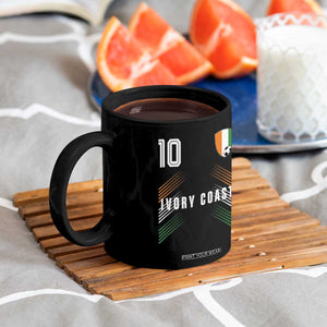 Ivory Coast Soccer Sports Graphic Number 10 Jersey Style Coffee Mug Proud Ivorian Cote d'Ivoire Football Fans Game Day Pride