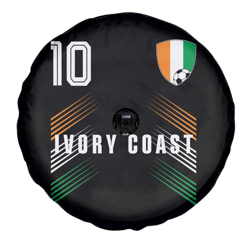 Ivory Coast Soccer Sports Graphic Number 10 Jersey Style Spare Tire Cover Proud Ivorian Cote d'Ivoire Football Fans Game Day Pride