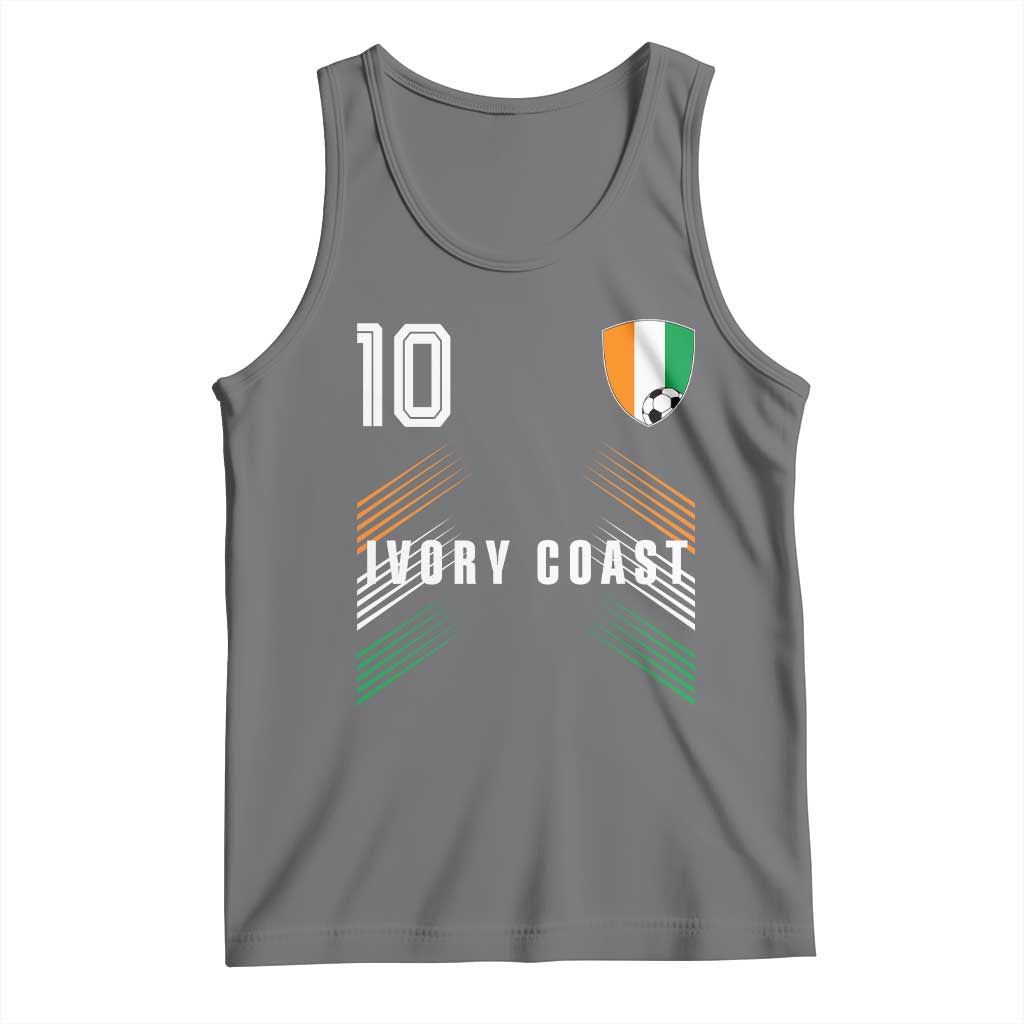 Ivory Coast Soccer Sports Graphic Number 10 Jersey Style Tank Top Proud Ivorian Cote d'Ivoire Football Fans Game Day Pride