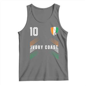 Ivory Coast Soccer Sports Graphic Number 10 Jersey Style Tank Top Proud Ivorian Cote d'Ivoire Football Fans Game Day Pride