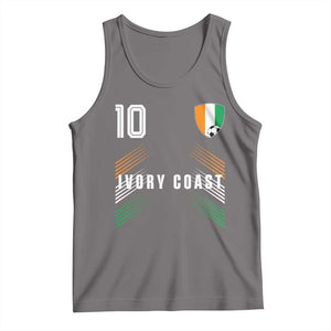 Ivory Coast Soccer Sports Graphic Number 10 Jersey Style Tank Top Proud Ivorian Cote d'Ivoire Football Fans Game Day Pride