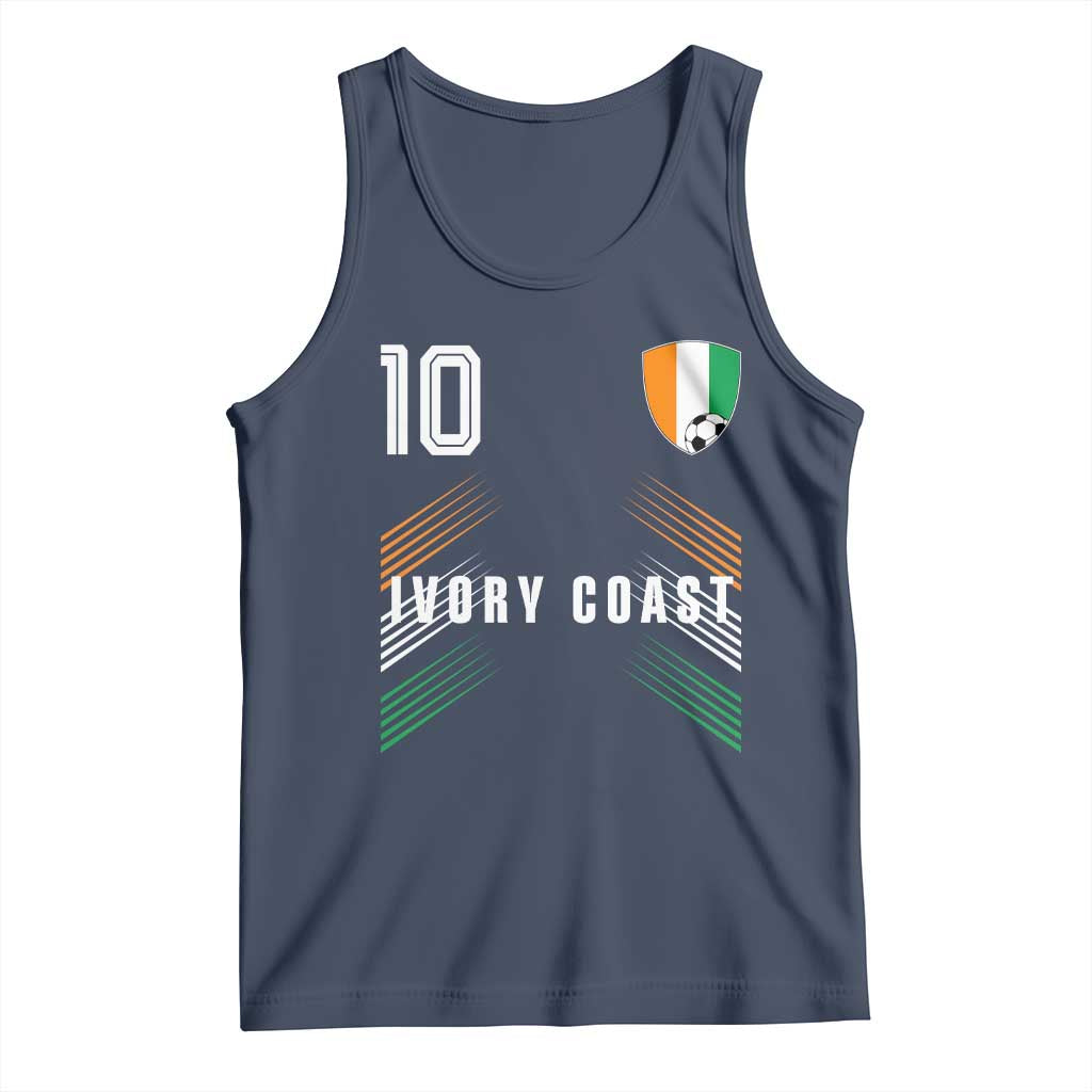 Ivory Coast Soccer Sports Graphic Number 10 Jersey Style Tank Top Proud Ivorian Cote d'Ivoire Football Fans Game Day Pride