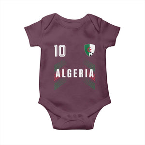 Algeria Soccer Sports Graphic Number 10 Jersey Style Baby Onesie Proud Algerian Football Fans Game Day Maghreb Pride