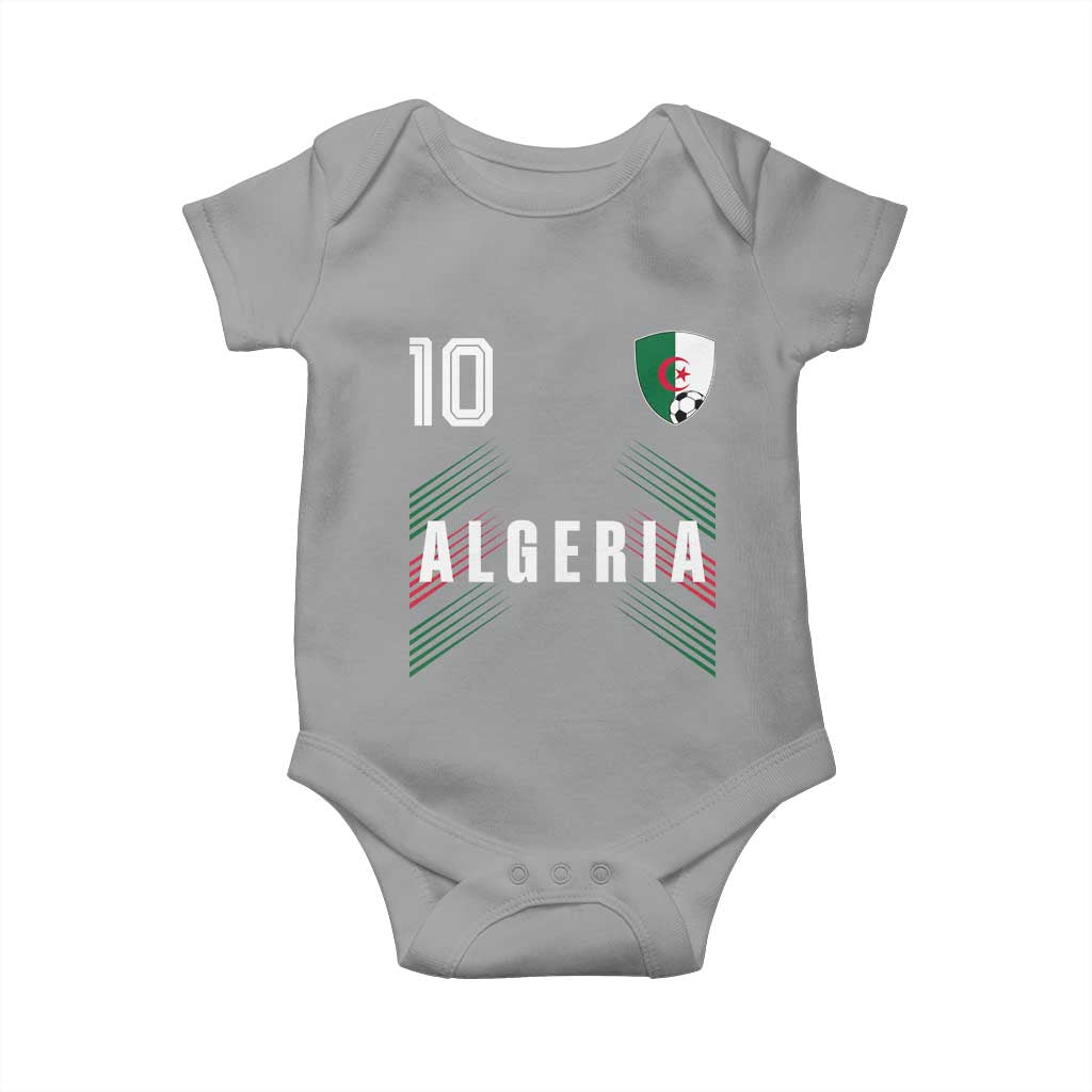 Algeria Soccer Sports Graphic Number 10 Jersey Style Baby Onesie Proud Algerian Football Fans Game Day Maghreb Pride