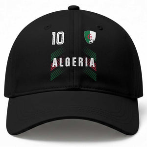 Algeria Soccer Sports Graphic Number 10 Jersey Style Baseball Cap Proud Algerian Football Fans Game Day Maghreb Pride