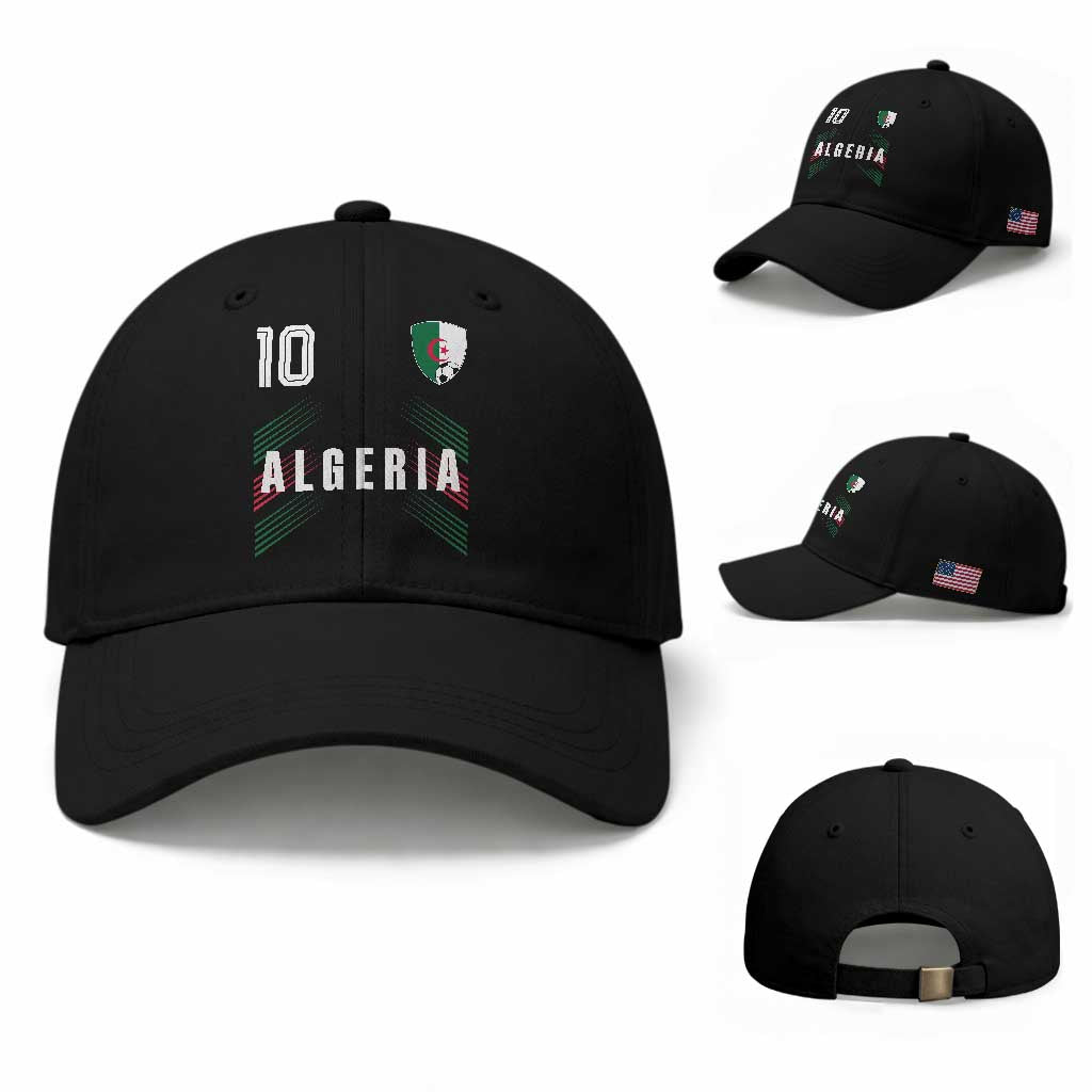 Algeria Soccer Sports Graphic Number 10 Jersey Style Baseball Cap Proud Algerian Football Fans Game Day Maghreb Pride