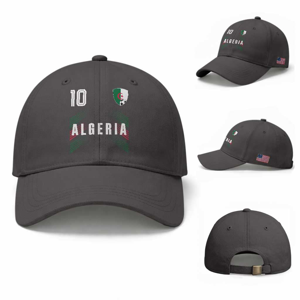 Algeria Soccer Sports Graphic Number 10 Jersey Style Baseball Cap Proud Algerian Football Fans Game Day Maghreb Pride