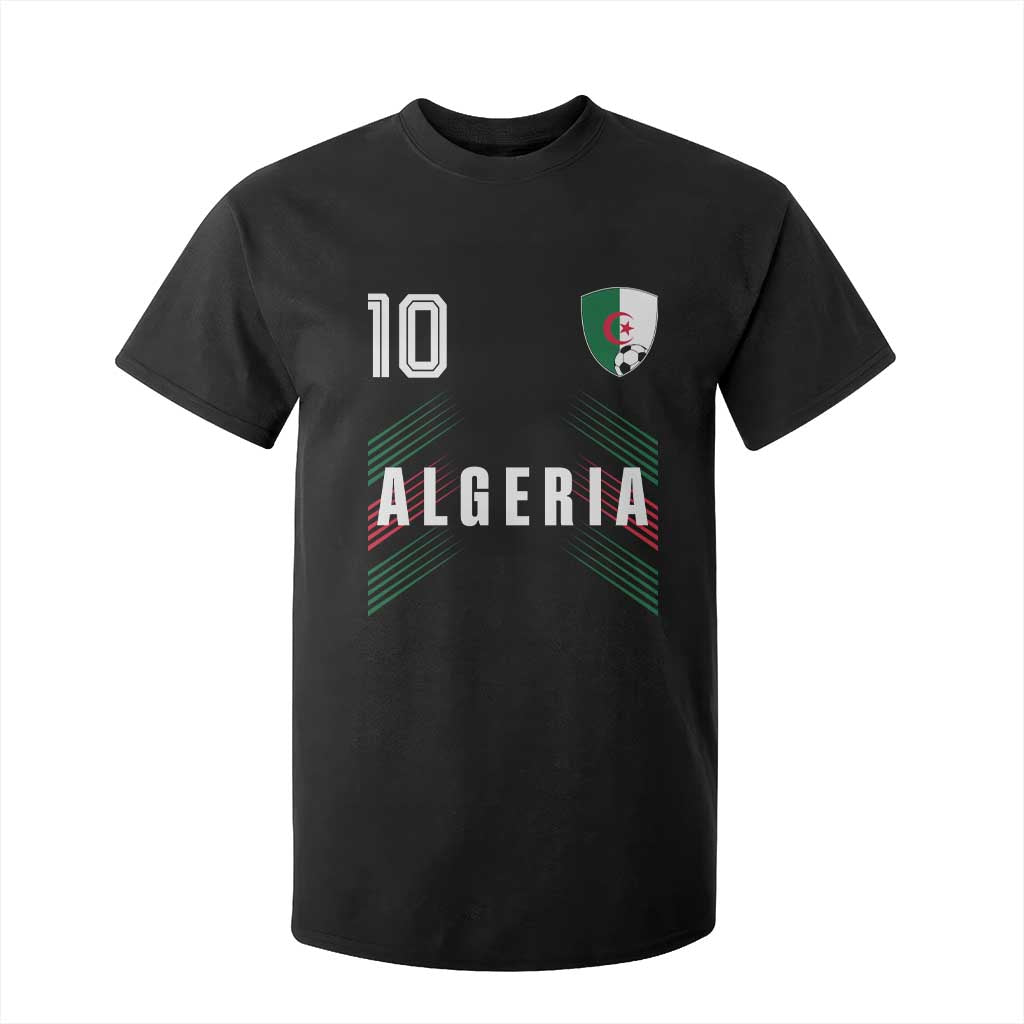Algeria Soccer Sports Graphic Number 10 Jersey Style T Shirt For Kid Proud Algerian Football Fans Game Day Maghreb Pride
