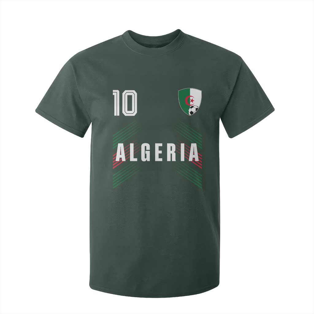 Algeria Soccer Sports Graphic Number 10 Jersey Style T Shirt For Kid Proud Algerian Football Fans Game Day Maghreb Pride