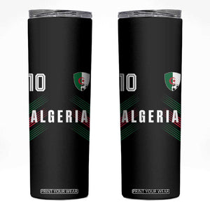 Algeria Soccer Sports Graphic Number 10 Jersey Style Skinny Tumbler Proud Algerian Football Fans Game Day Maghreb Pride