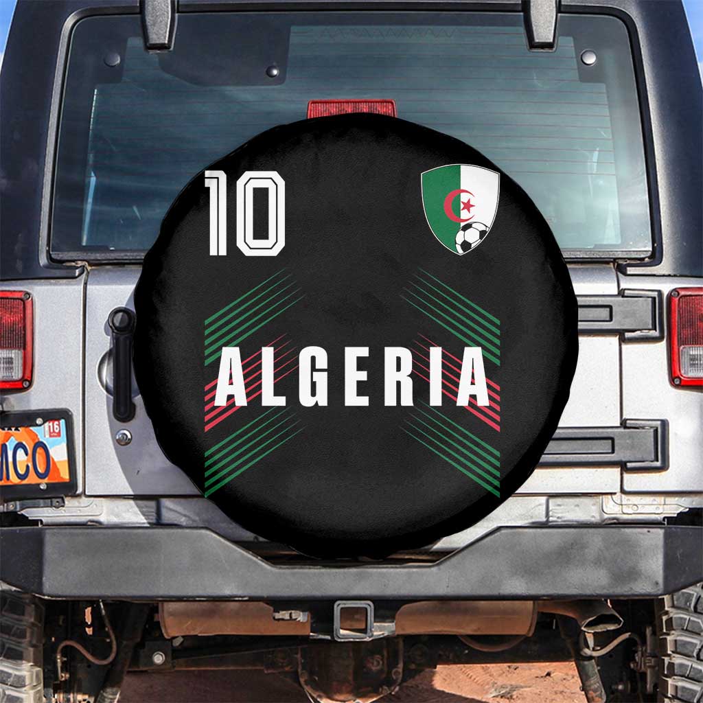 Algeria Soccer Sports Graphic Number 10 Jersey Style Spare Tire Cover Proud Algerian Football Fans Game Day Maghreb Pride