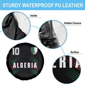 Algeria Soccer Sports Graphic Number 10 Jersey Style Spare Tire Cover Proud Algerian Football Fans Game Day Maghreb Pride