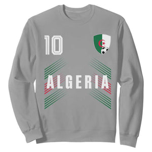 Algeria Soccer Sports Graphic Number 10 Jersey Style Sweatshirt Proud Algerian Football Fans Game Day Maghreb Pride