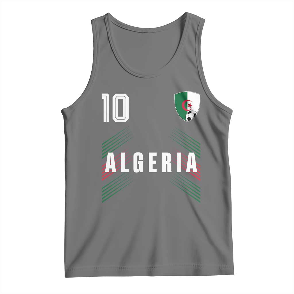 Algeria Soccer Sports Graphic Number 10 Jersey Style Tank Top Proud Algerian Football Fans Game Day Maghreb Pride