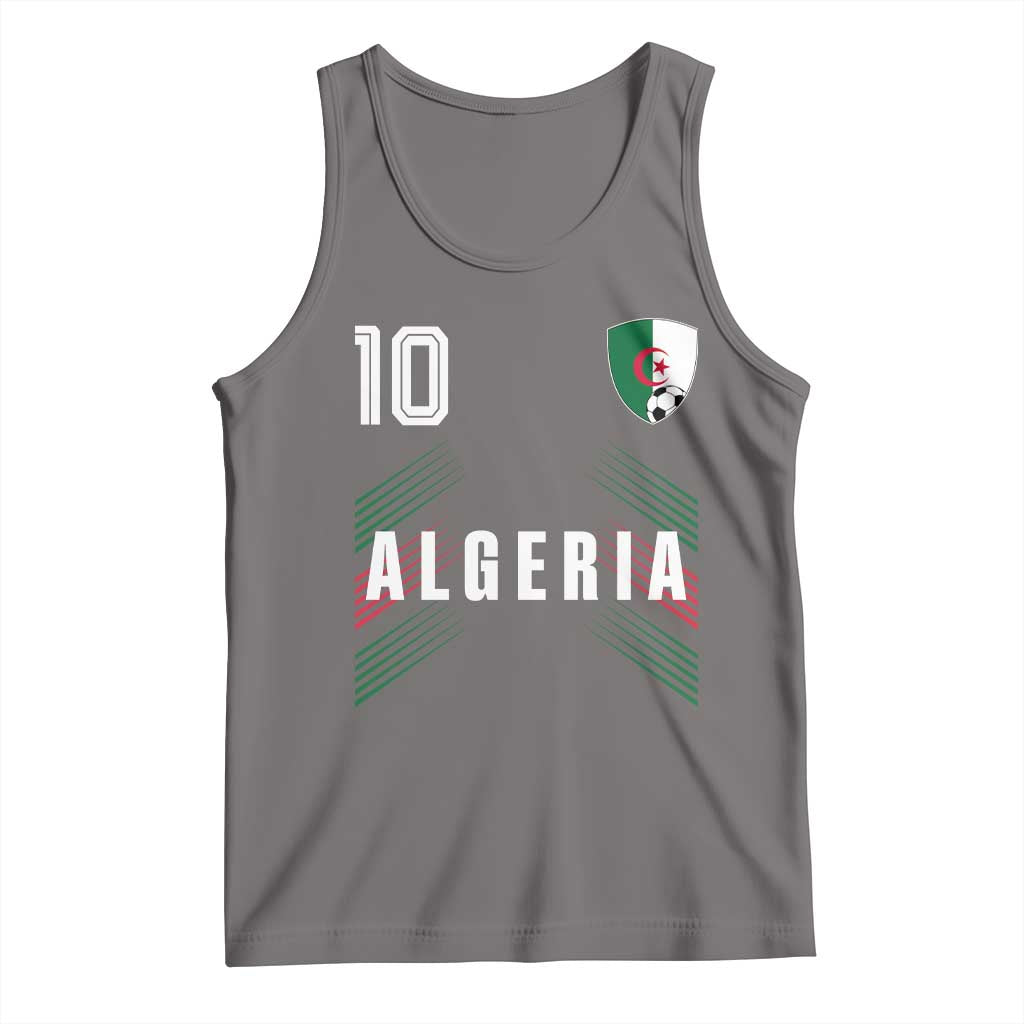 Algeria Soccer Sports Graphic Number 10 Jersey Style Tank Top Proud Algerian Football Fans Game Day Maghreb Pride