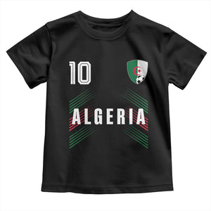 Algeria Soccer Sports Graphic Number 10 Jersey Style Toddler T Shirt Proud Algerian Football Fans Game Day Maghreb Pride