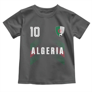 Algeria Soccer Sports Graphic Number 10 Jersey Style Toddler T Shirt Proud Algerian Football Fans Game Day Maghreb Pride