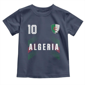 Algeria Soccer Sports Graphic Number 10 Jersey Style Toddler T Shirt Proud Algerian Football Fans Game Day Maghreb Pride